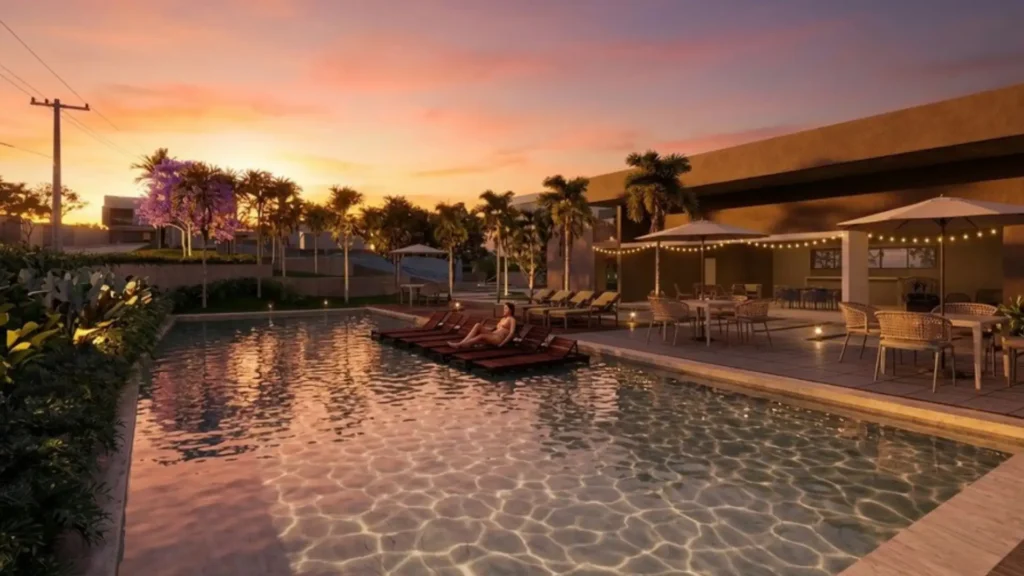 Piscina Adulto e Infantil com Deck