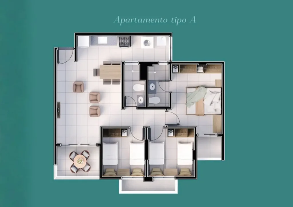 Planta Tipo A · 73 m²