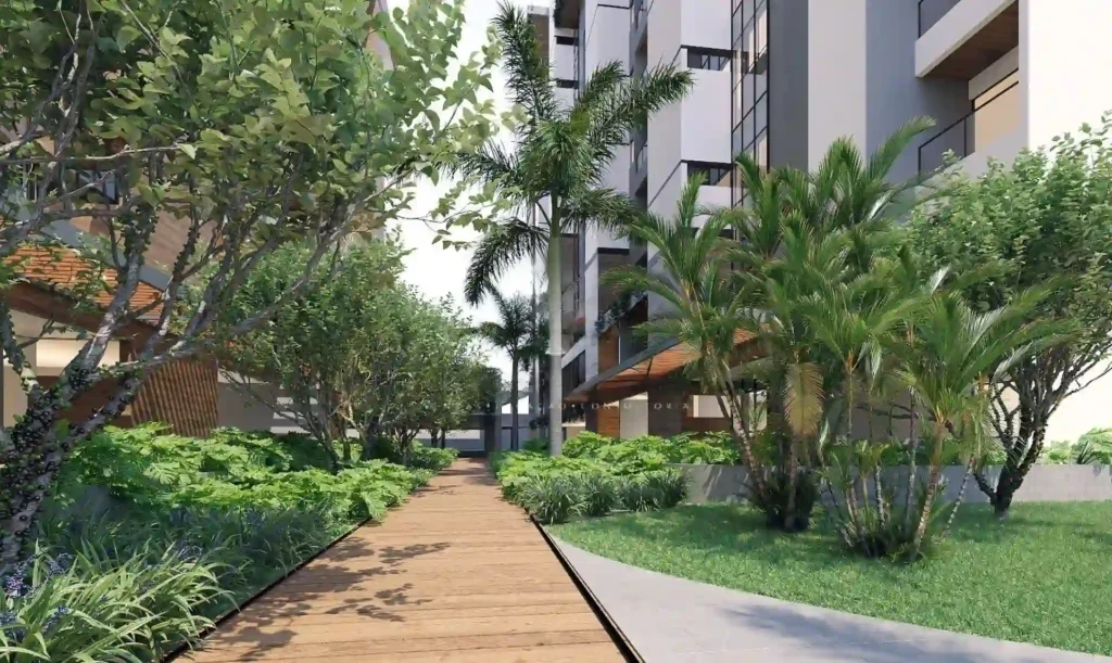 Jardim e<br>área verde