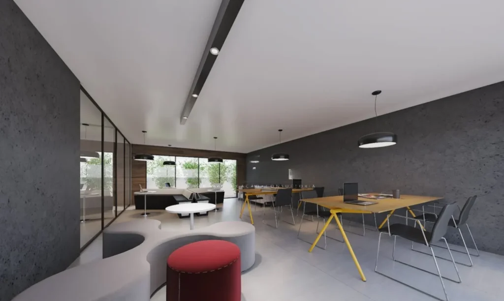 Coworking e<br>sala de reunião