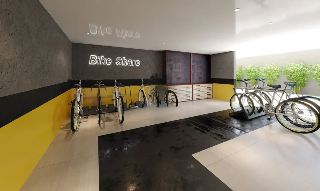 Bicicletário<br>coberto